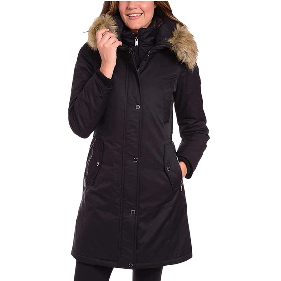 1 Madison Jackets & Blazers - 1 Madison Water Resistant Parka with Faux Fur Hood